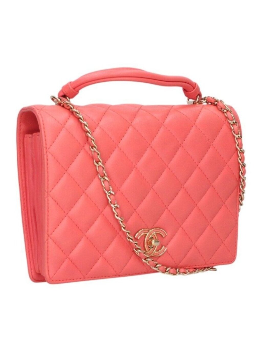 Chanel Lambskin Chain Shoulder Bag - Picture 2 of 6